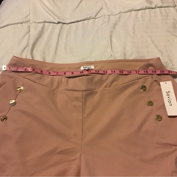 Savion 2X plus size pink button front pants NWT - Picture 3 of 11